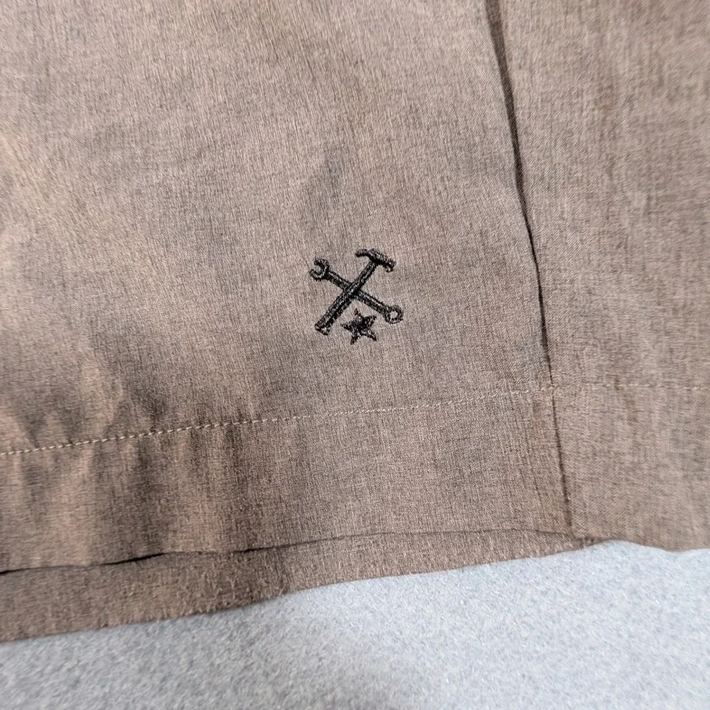 Dixxon Flannel Co Hybrid Shorts Mens 42 Brown Heathered Quick Dry Casual